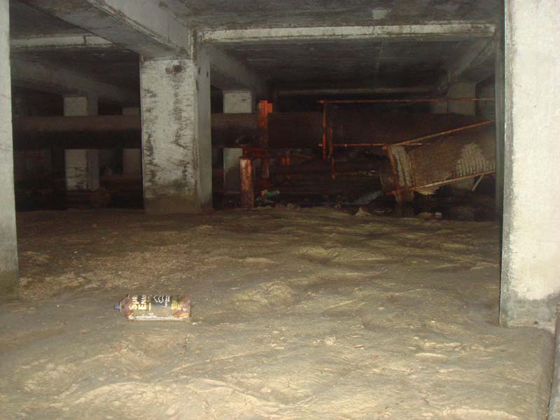 Giant water pipes: someone thought some of this piping was worth taking. Titan Creek flows right out of one of them!