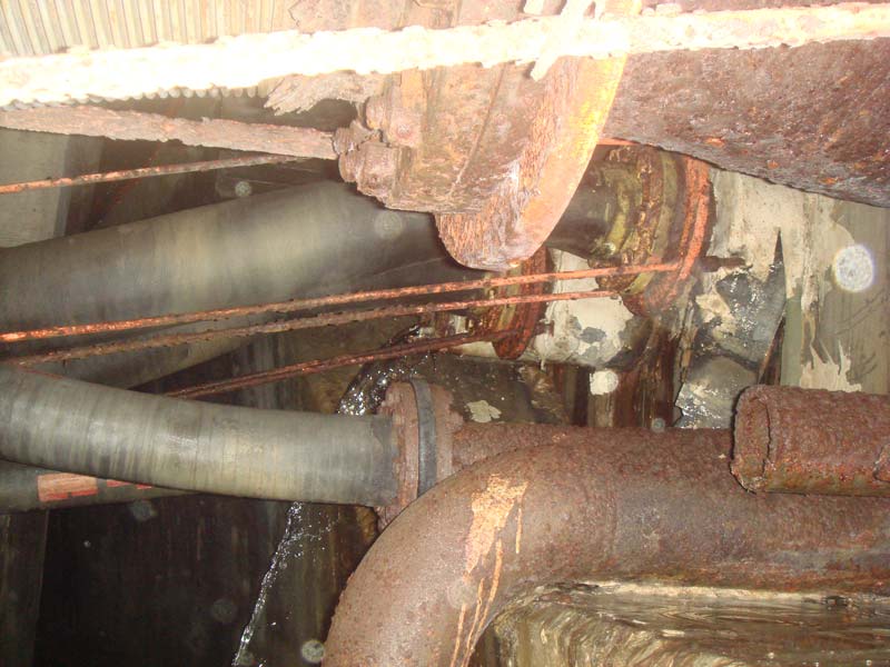 There is a surprising array of penetrations coming through that wall. The power house was one busy place!