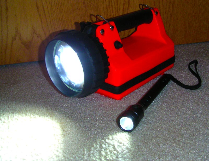 The Streamlight E-Flood Litebox LED and TaskLight 3-AA.  Awesome LED illuminators