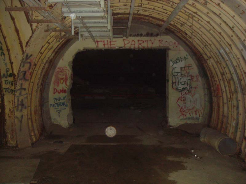 Looking at the entrance to the power house, which appears just a bit worse for wear.