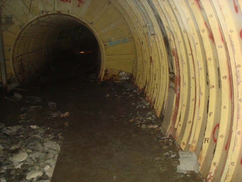 Judging by the dirt in the terminal, it appears that at times there was once a lot more water flowing through here.