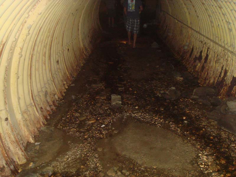 Looking back toward T.J.#12 from the tunnel to the blast locks.